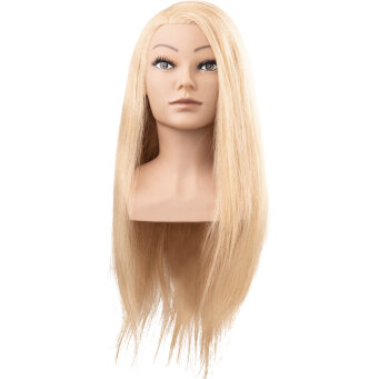 Efalock Professional Clara Główka fryzjerska 60cm jasny blond, 100% włosy naturalne